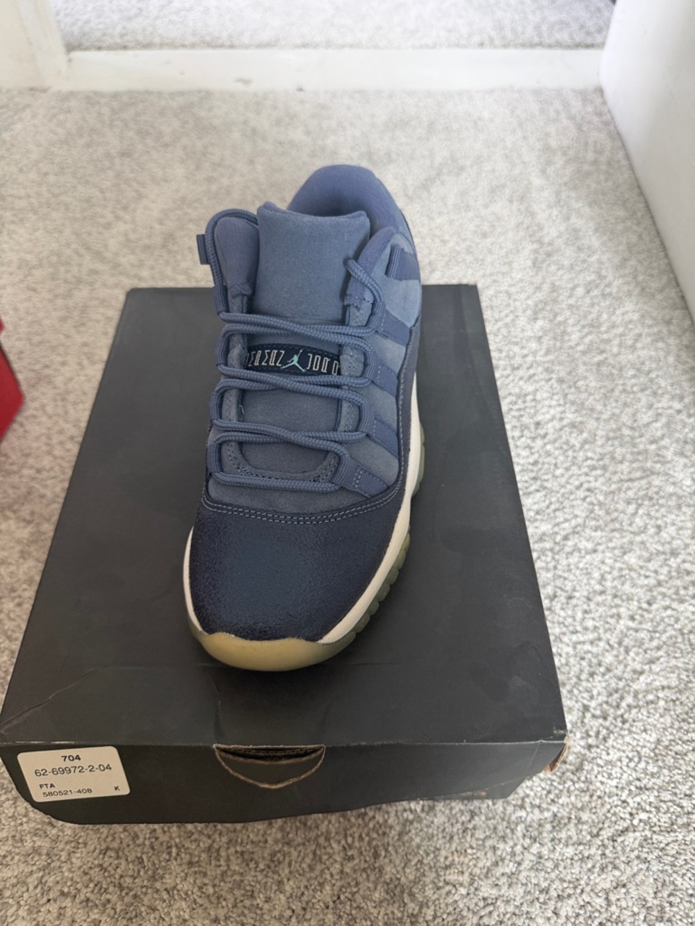 Jordan Kids Navy and Dark Blue Low-Top Sneakers